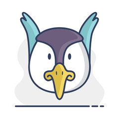 Pheasant isolated icon. Animal head vector