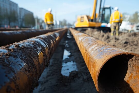 Leaking ductile iron water pipes