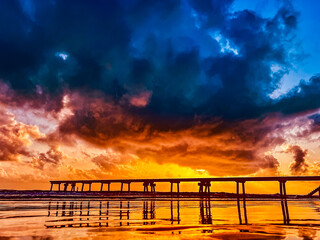 Butwani bridge and Malindi Pier area is a popular waterfront location known for stunning sunrises over the Indian Ocean. The pier is a concrete jetty that stretches about 400 meters into the ocean and