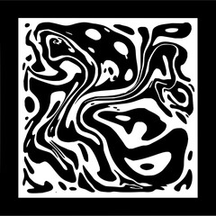 Obraz premium Black and white abstract art print fluid shapes modern design contemporary artwork home decor wall art poster 100
