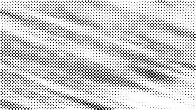 Abstract halftone motion background. Moving dots seamless loop	