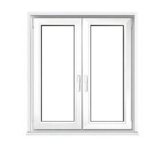 Modern White Casement Window with Double Panes for Home Interior Design