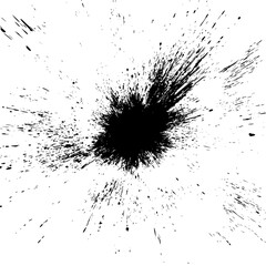 Black paint splatter vector design for grunge texture background and abstract ink splash element design use