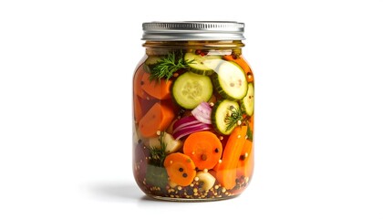 Jar of pickled vegetables