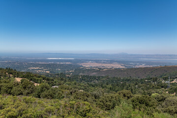 State Route 35 (SR 35), Skyline Boulevard. San Mateo County, California. Santa Cruz Mountains.  Santa Clara Valley.  San Andreas Fault