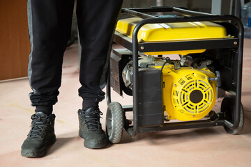 Portable gasoline generator.The use of an autonomous energy source. An additional source of energy