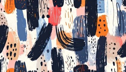 Abstract paint strokes pattern