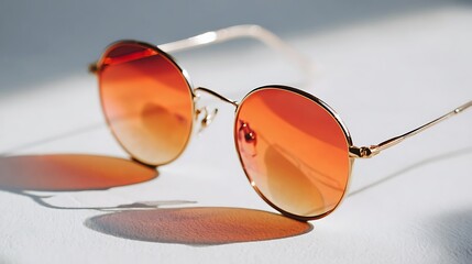 sleek design sunglasses on white background highlighting minimalist aesthetics