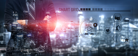 Smart grid system integrating renewable energy sources, energy storage, smart inverters, and demand...