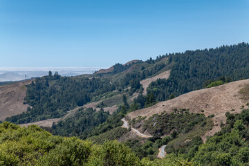 Anniversary trailhead, State Route 35 (SR 35), Skyline Boulevard. Santa Clara Valley Vista Point,...