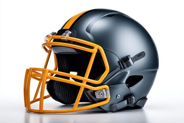 Fototapeta premium Modern football helmet showcasing innovative design and technology for enhanced safety during high-stakes games and intense competitions