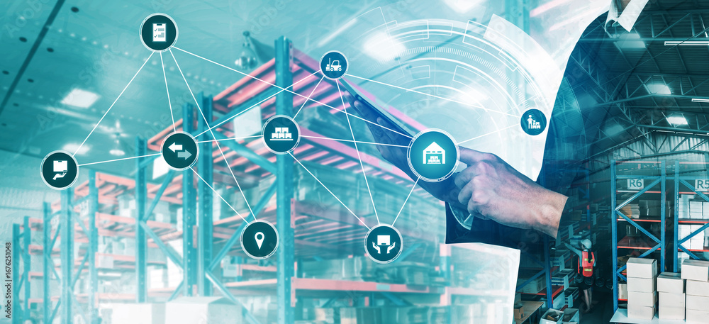 Aufkleber smart warehouse management system with innovative internet of things technology to identify package 