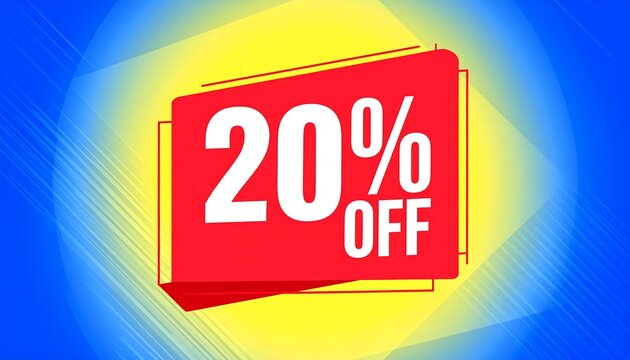 Sale banner with 20% discount