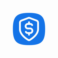 money shield icon sign vector