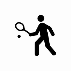 tennis player icon sign vector