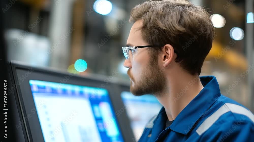 Poster drilling control room setting with 