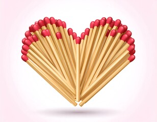 Heart-shaped matches