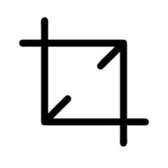 Alternate Crop Tool Icon – Edit, Resize, Design