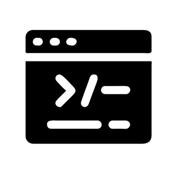 Coding Terminal Console Icon Set &ndash; Programming, Software, Developer, Command, Tech, UI, Illustration