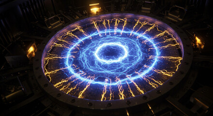 Obraz premium Reactor Plasma Swirl Blue Energy
