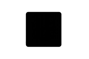 Black rounded square on transparent background: providing space for text and design