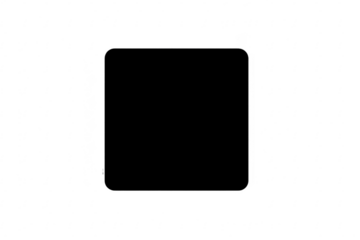 Black rounded square on transparent background: providing space for text and design