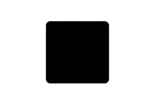 Black rounded square on transparent background: providing space for text and design