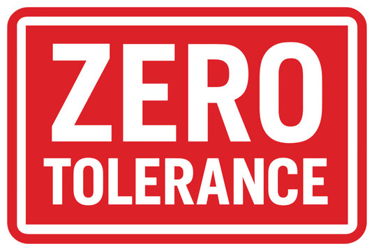Zero tolerance 3d icon set. featuring warning, prohibition, stop, caution, and restriction symbols
