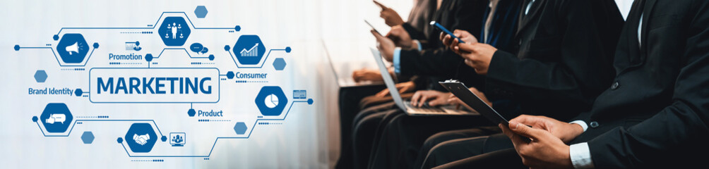 Asian job applicant in identical formal wear sitting in waiting room for job interview. Office worker or business people working in cramped room together using laptop and phone. Trailblazing Amity