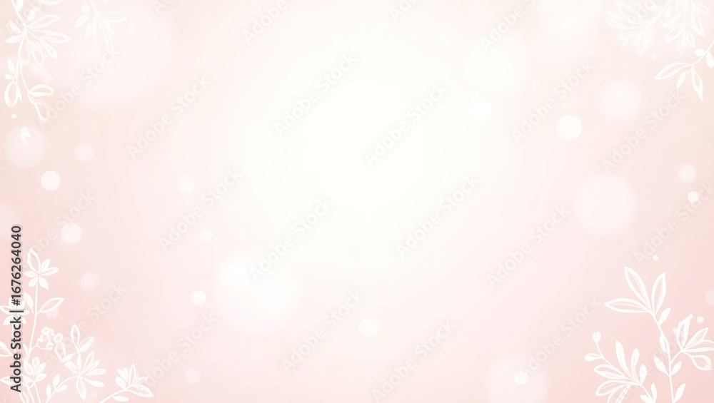 Poster abstract floral background with a soft pink and white gradient. a serene and elegant design with blu