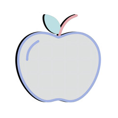 vector illustration of a green apple