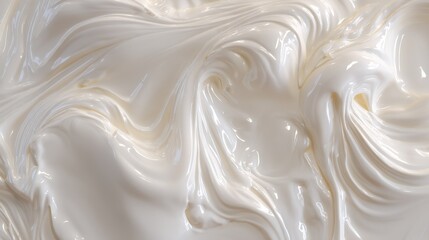 Creamy white frosting swirling in a mixing bowl, perfect for cakes and desserts at a baking session