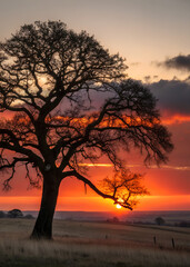 sunset in the desert