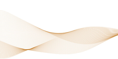 Fototapeta premium Abstract golden shiny moving wave lines design element for banner design. Abstract futuristic technology wave glowing lines background.