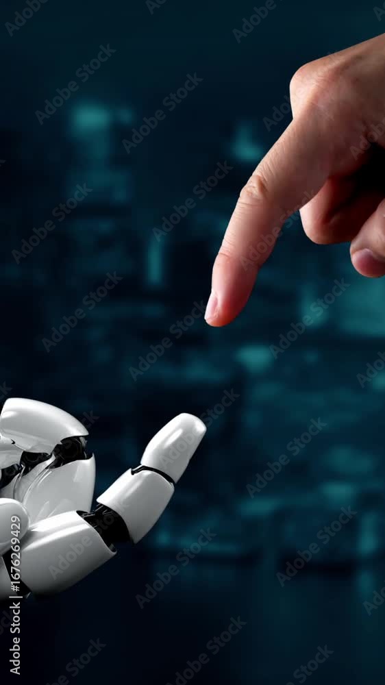 Aufkleber futuristic robot artificial intelligence enlightening ai technology development and machine learning