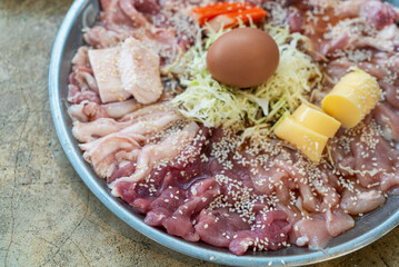 Fresh Ingredients for Asian Hot Pot Meal