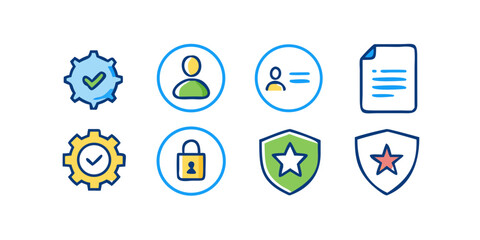 Vector art of security and user interface icons