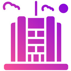 hotel gradient fill icon