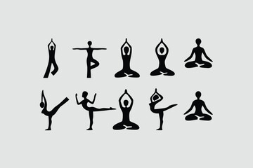 Yoga-poses-vector art illustrator. Yoga poses vector art illustrator editable and printable eps file