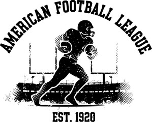 Grunge american football t-shirt design, Vintage american football t-shirt svg, American football league t-shirt svg.