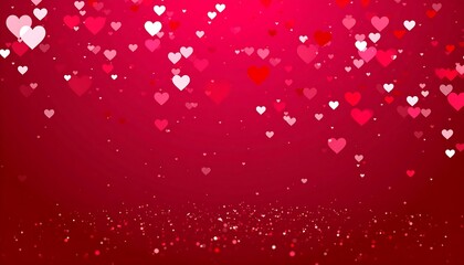 Animated hearts falling on a pink background