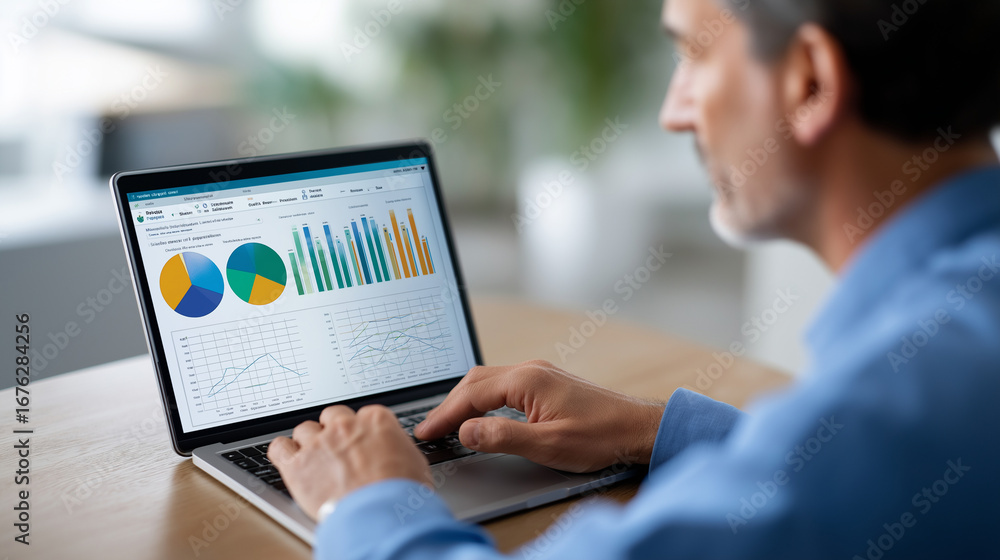 Aufkleber healthcare data scientist analyzing patient outcomes using ai powered predictive modeling software w