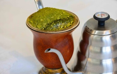 The most traditional Brazilian yerba mate chimarrão Ilex paraguariensis