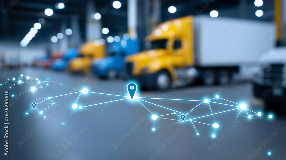 Poster logistics technology founders optimizing supply chain operations through iot tracking systems with t