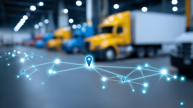 Logistics technology founders optimizing supply chain operations through IoT tracking systems with transportation companies examining route optimization algorithms and warehouse