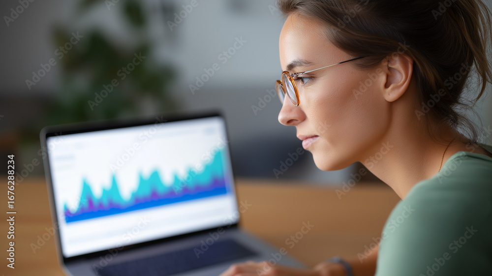 Aufkleber social media analytics expert tracking engagement metrics and sentiment analysis through dynamic vis