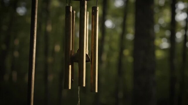 Serene Forest Chimes A Peaceful Soundscape in Nature's Embrace