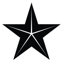 Fototapeta premium five point star silhouette vector icon
