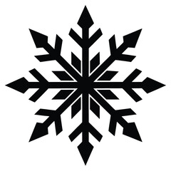 ice snowflake silhouette vector icon