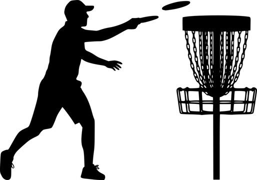 Disc golf silhouette, Disc golf basket silhouette, Disc golf svg, Frisbee svg, Disc golf basket svg, Disc golf bundle svg, Austin disc golf svg, Disc golf vector set.
